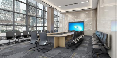 现代会议室3D模型下载